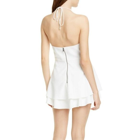 Alice + Olivia Off White Sicily Halter Neck Romper - Picture 2 of 3